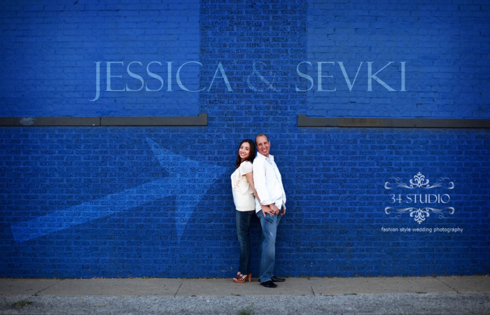 blue brick wall sign of their names