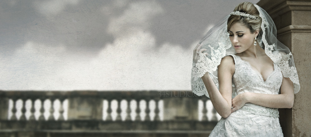 dreamy bride by arches