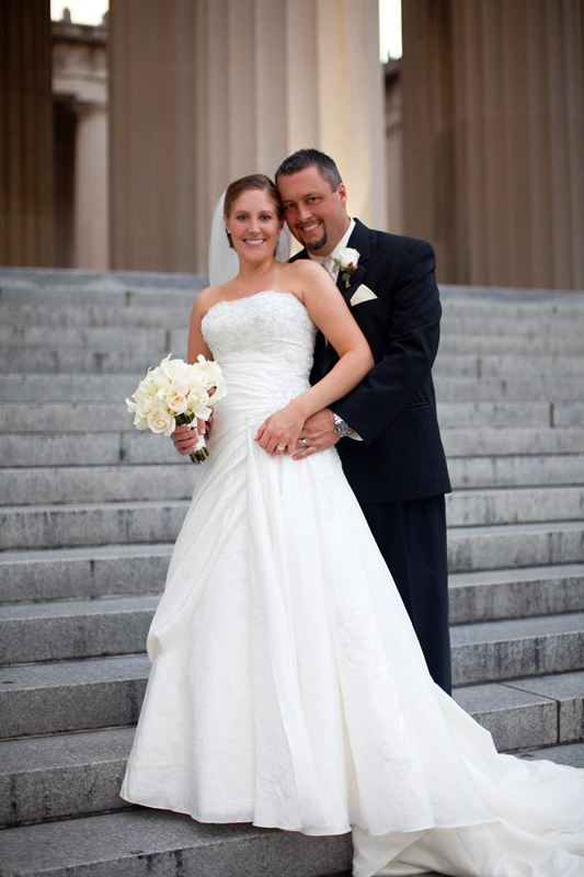 bride and groom portrait in Nashville Tennessee